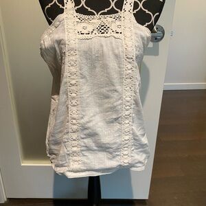 Elegant Cream Lace Women's Tank Top